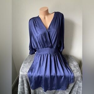 Blue Long Sleeve Dress